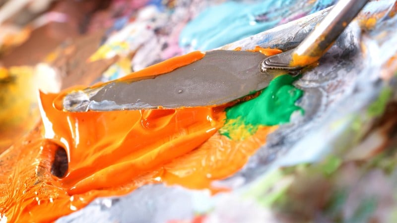 La création d'effet de texture au couteau