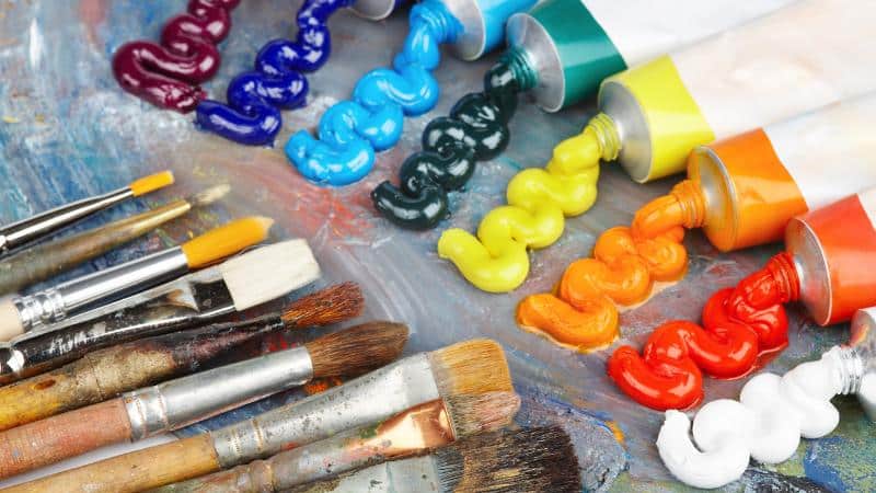 La répartition d'une palette de couleurs