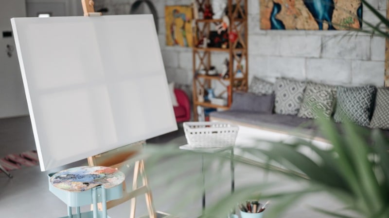 La toile et son support pour la peinture acrylique