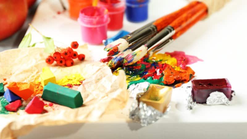 Un ensemble de matériel de peinture