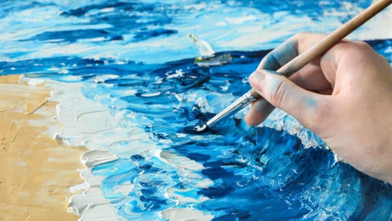 Une peinture à l'huile riche en couleurs et en transparence
