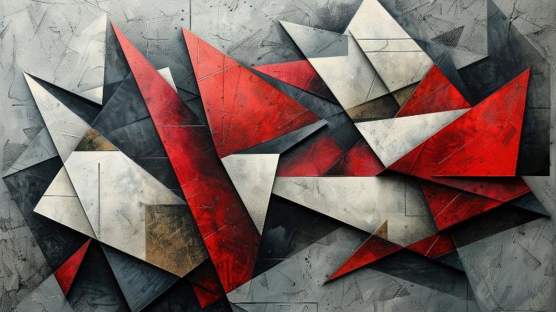 Une peinture classique qui utilise la perspective géométrique et les lignes