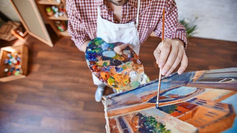 Une peinture qui montre l'équilibre des formes