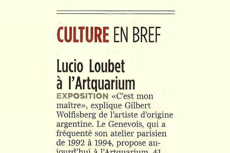 Lucio Loubet à l’Artquarium