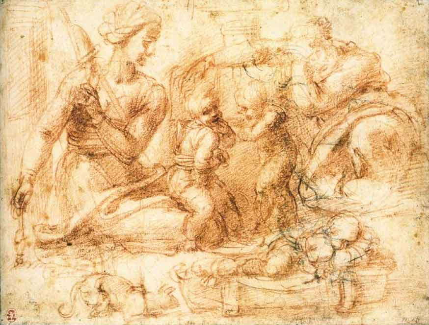 Tableau de dessin représentant deux enfants au milieu de ses parents Tableau de dessin représentant deux enfants au milieu de ses parents